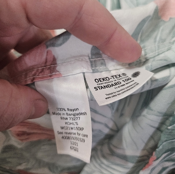 Mens croft & barrow big and tall floral button down shirt! - Picture 3 of 6